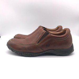 Born Mens Brown Leather Slip On Loafer Sz 10.5